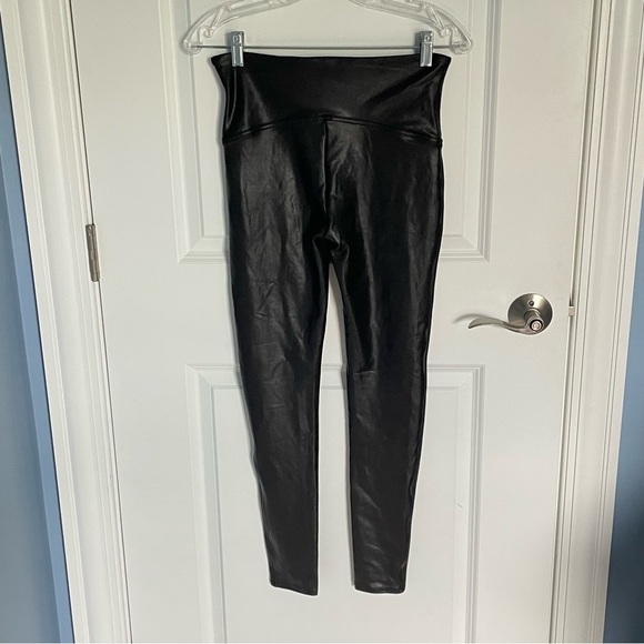 Spanx Black SPANXshape Faux Leather Leggings - 35739 - Picture 6 of 12